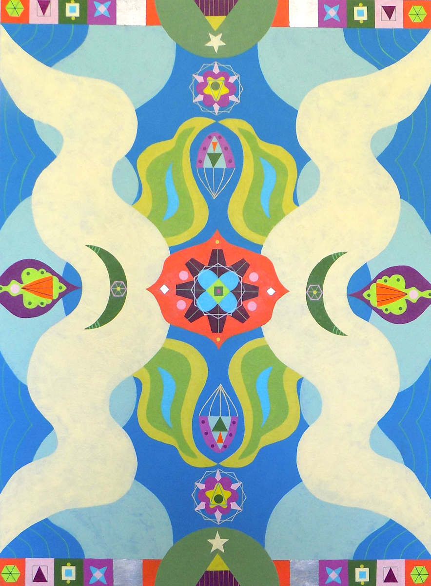 Shekinah 2 by Asandra  Image: Shekinah 2, acrylic / mixed media / wood panel, 30" x 40" x 1.5", 2025