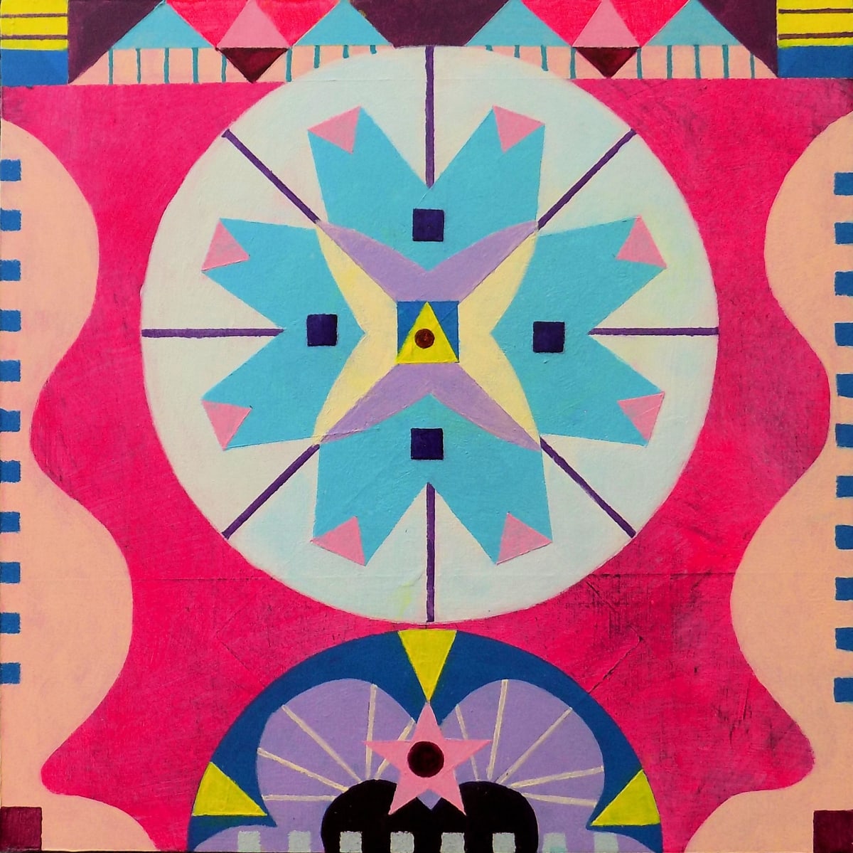 Star Map 10 by Asandra  Image: Star Map 10, acrylic on wood panel, 10" x 10" x 3/4", 2023