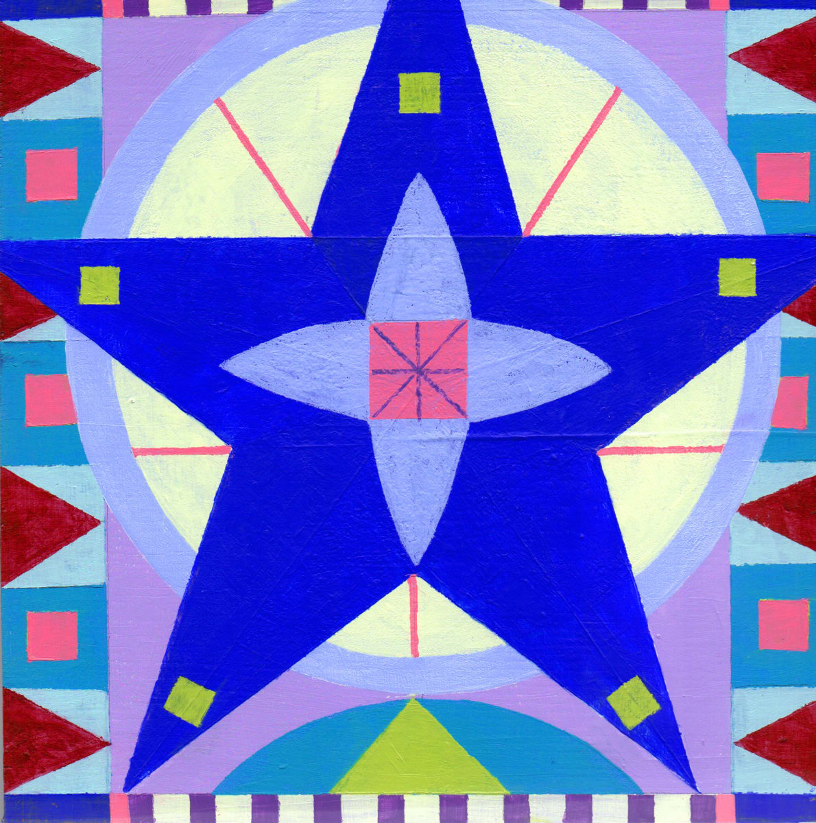 Star Map 4 by Asandra  Image: Star Map 4, acrylic on wood panel, 8" x 8" x 1.5"