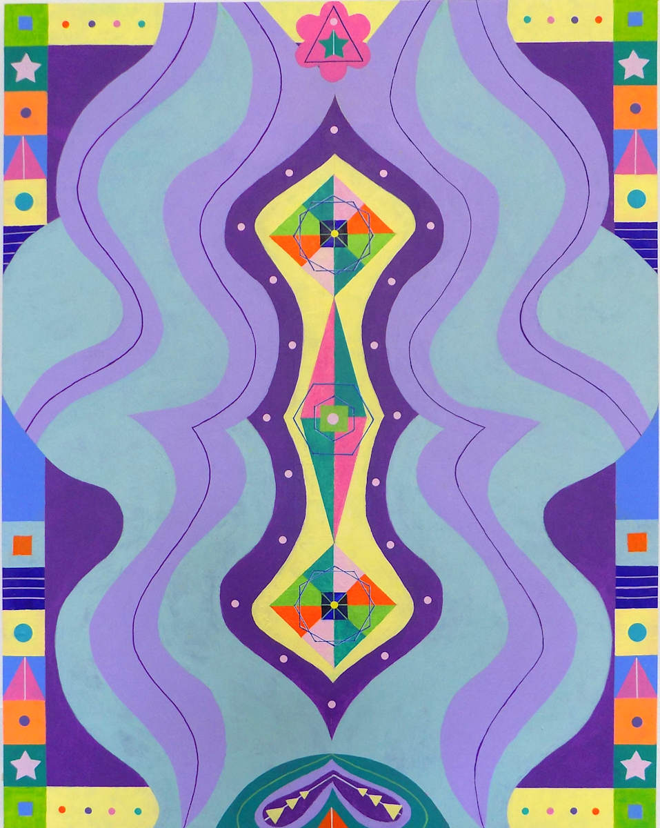 The Seer by Asandra  Image: The Seer, 22" x 28", acrylic/mixed media/wood panel, 2025