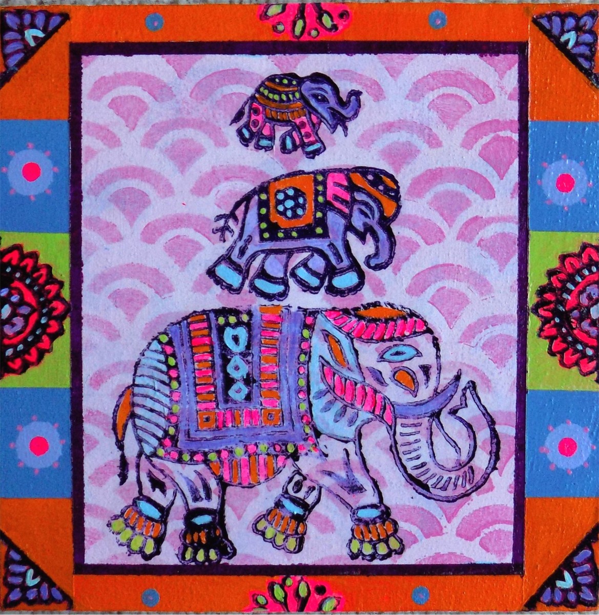 Three Elephants by Asandra 