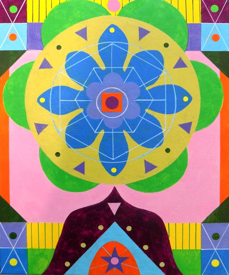 Star Map 19 by Asandra  Image: Star Map 19, acrylic/mixed media/wood panel, 11” x 14”, 2025