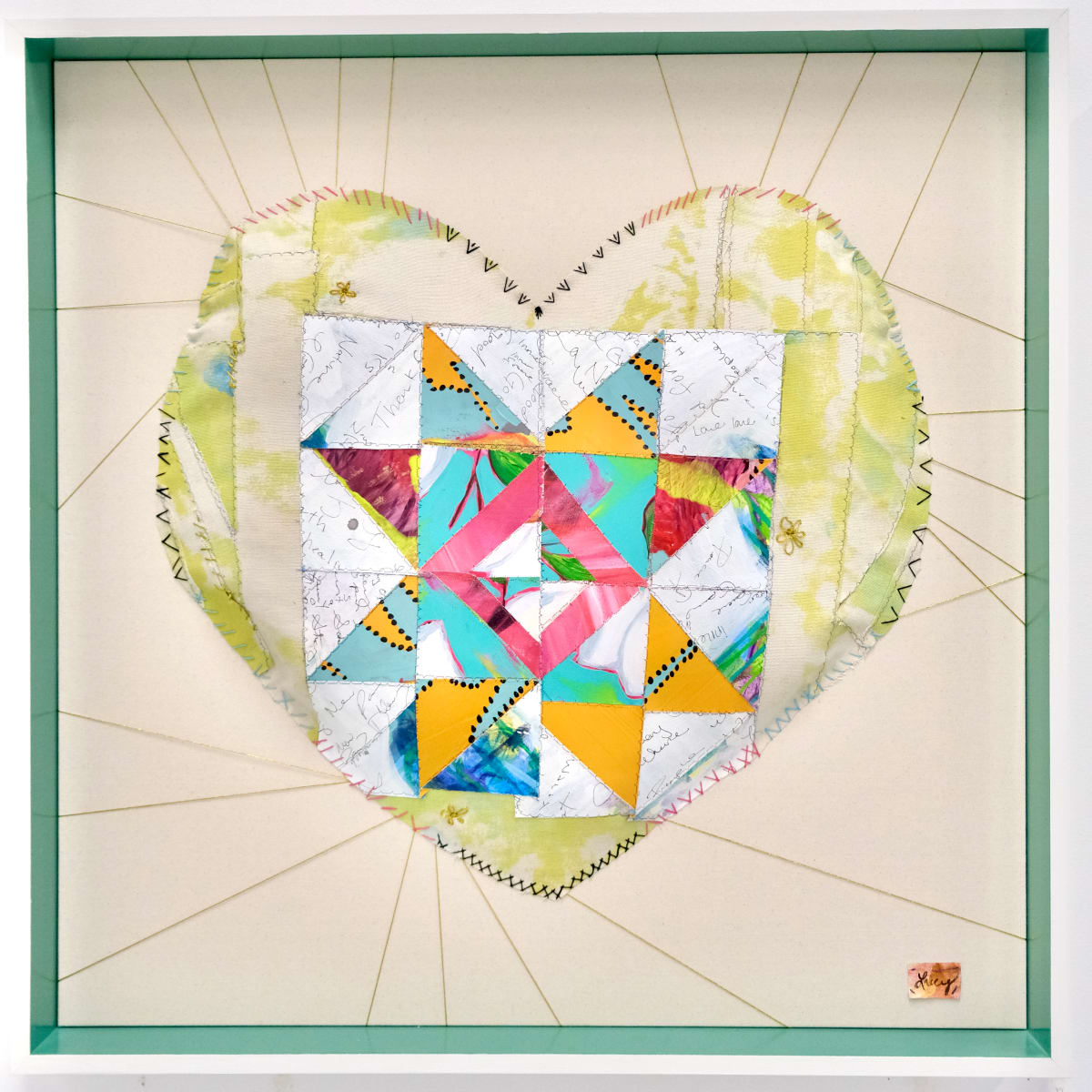 Patchwork Heart 11 by Lucy Boland 