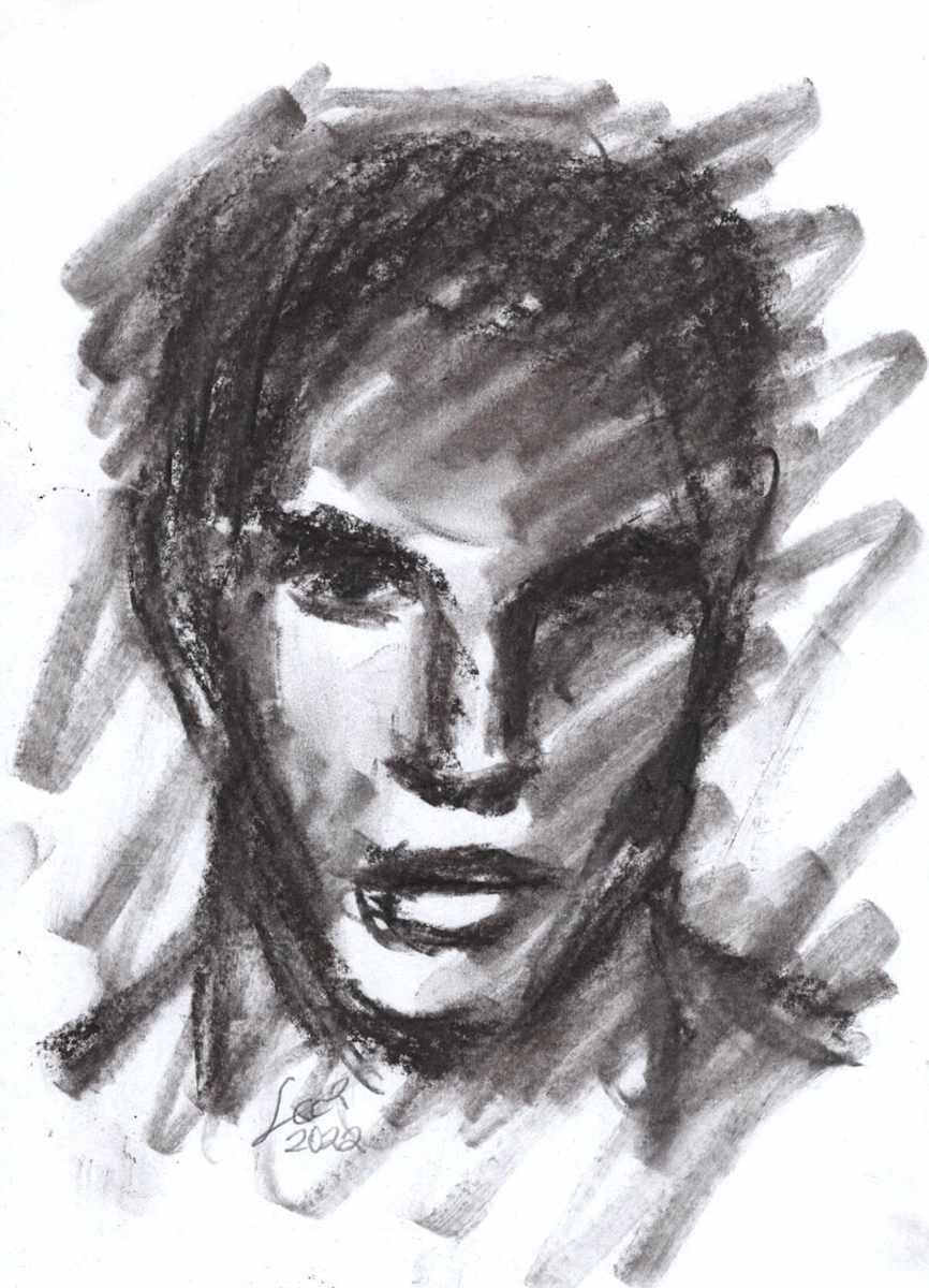 Handsome Man in Charcoal by Lee AKA Born To Be Bent Lee, Image 1.