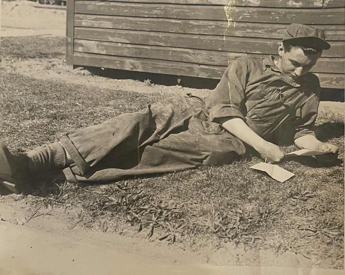 Soldier Reading Letters, Image 1.
