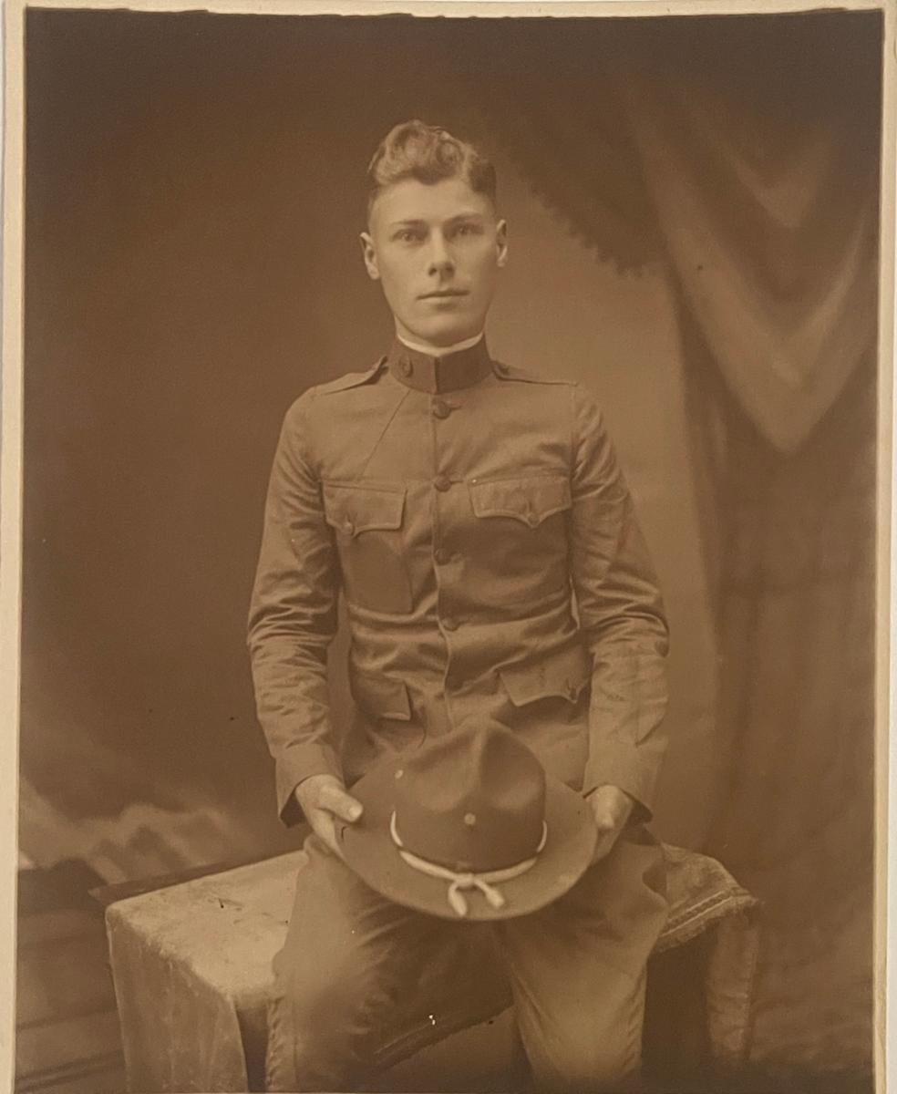 Soldier with Hat, Image 1.