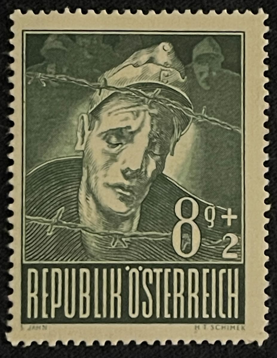 Austria B218 Prisoner of War Semi Postal Stamp 