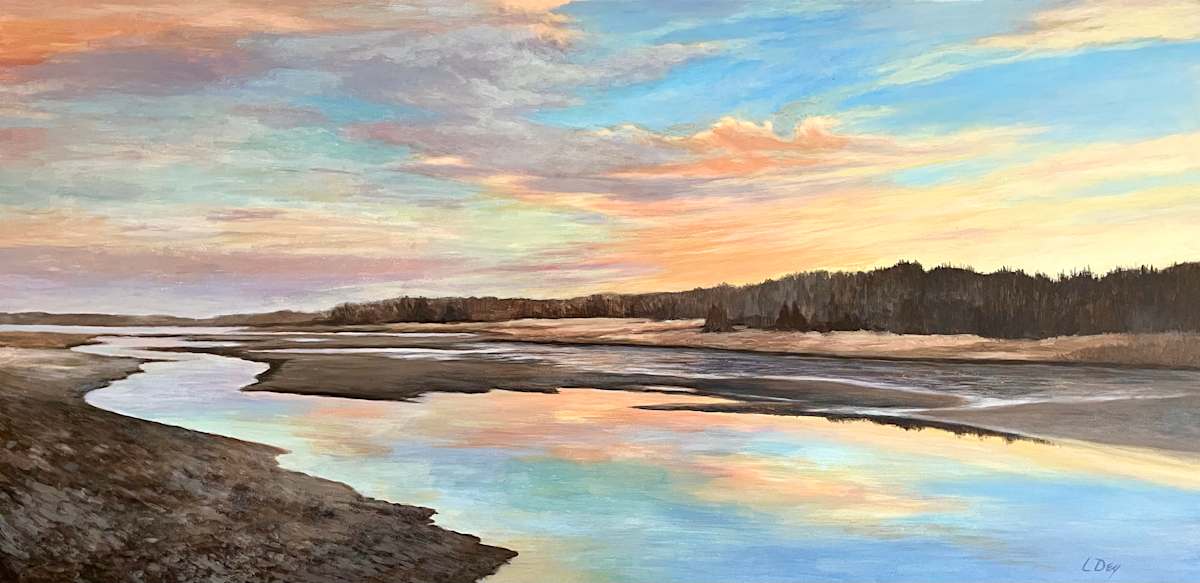 Shark River Low Tide by Lorraine  Dey 