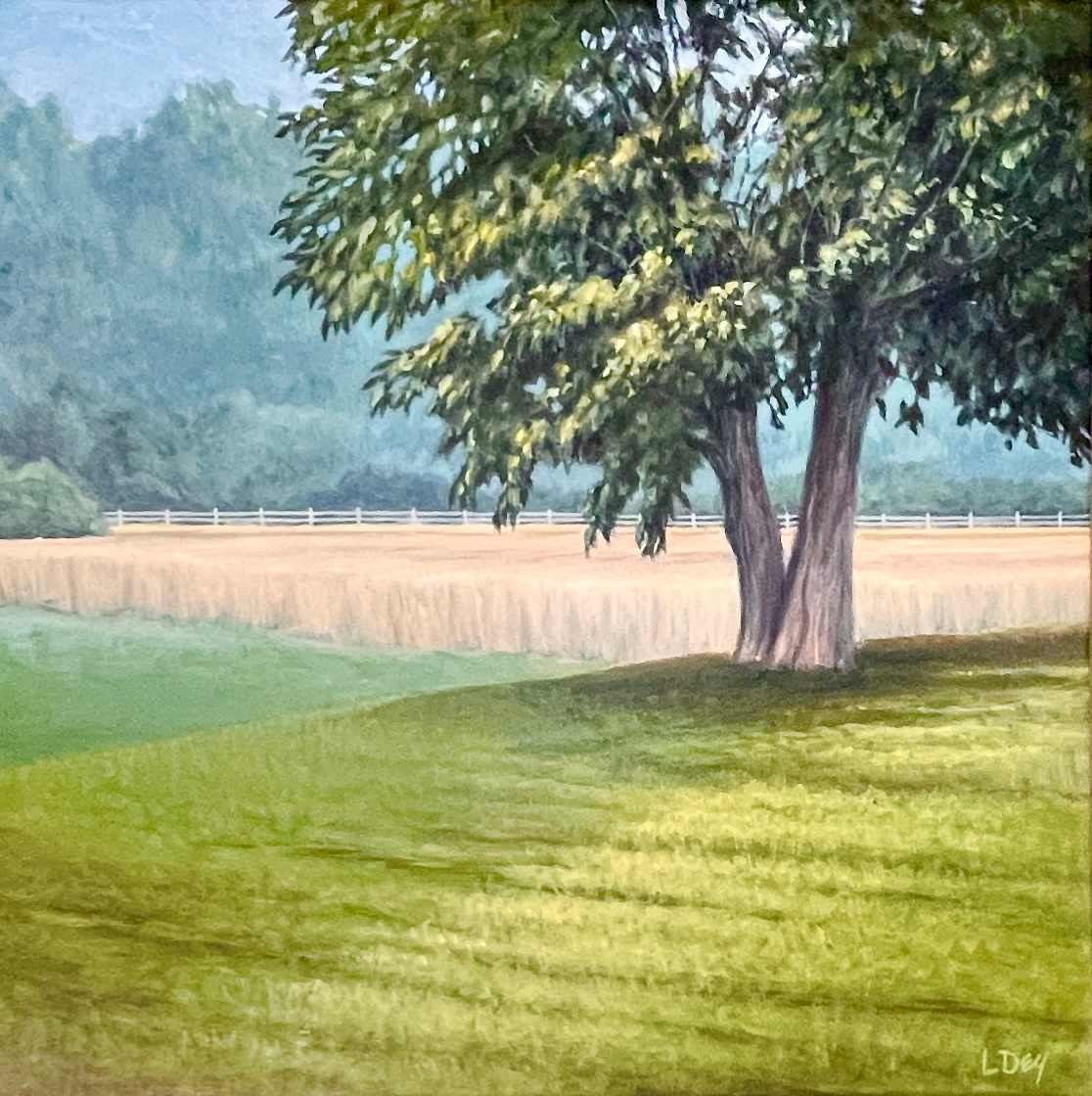 The Sheep Field by Lorraine  Dey 