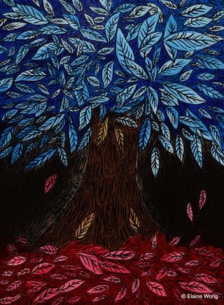 Blue Leaves by Elaine Wong 