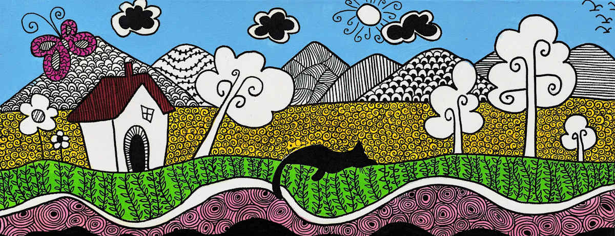 Napping under the Blue Sky (Framed) by Elaine Wong, Image 1.