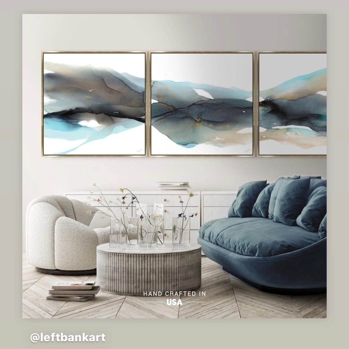 Ebb & Flow  Image: Framed Triptych.  Reproductions available.
