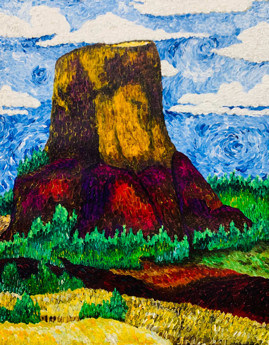 Impression of Devil's Tower by Sandi Aberle 