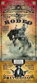 Deadwood Rodeo poster by Bob Coronato 
