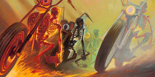 Four Horsemen of the Apocalypse LE 10/75 by Gabe Leonard  Image: $1350.00 framed