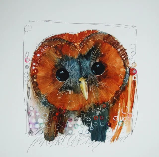 Spotted Owl #26/50 by Sarah Rogers 