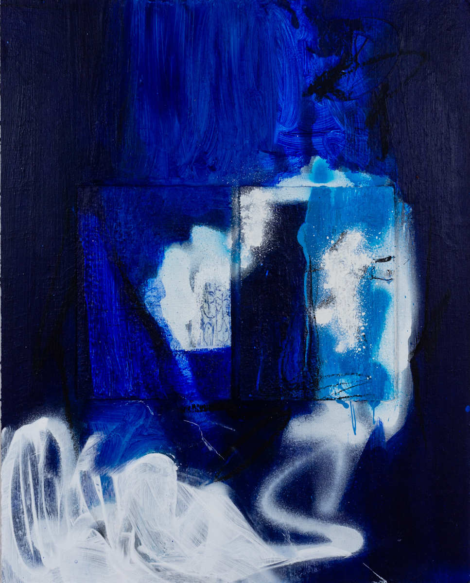 BLUE COSMIC LIGHT 1 by Petronilla Hohenwarter 