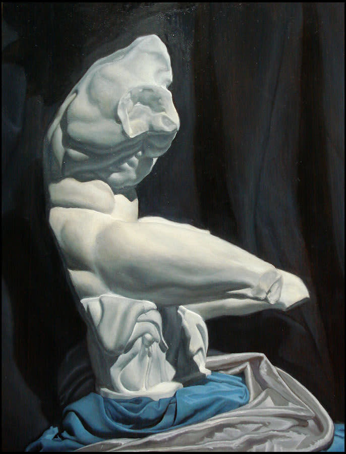 Belvedere Torso Cast Painting by Layil Umbralux 