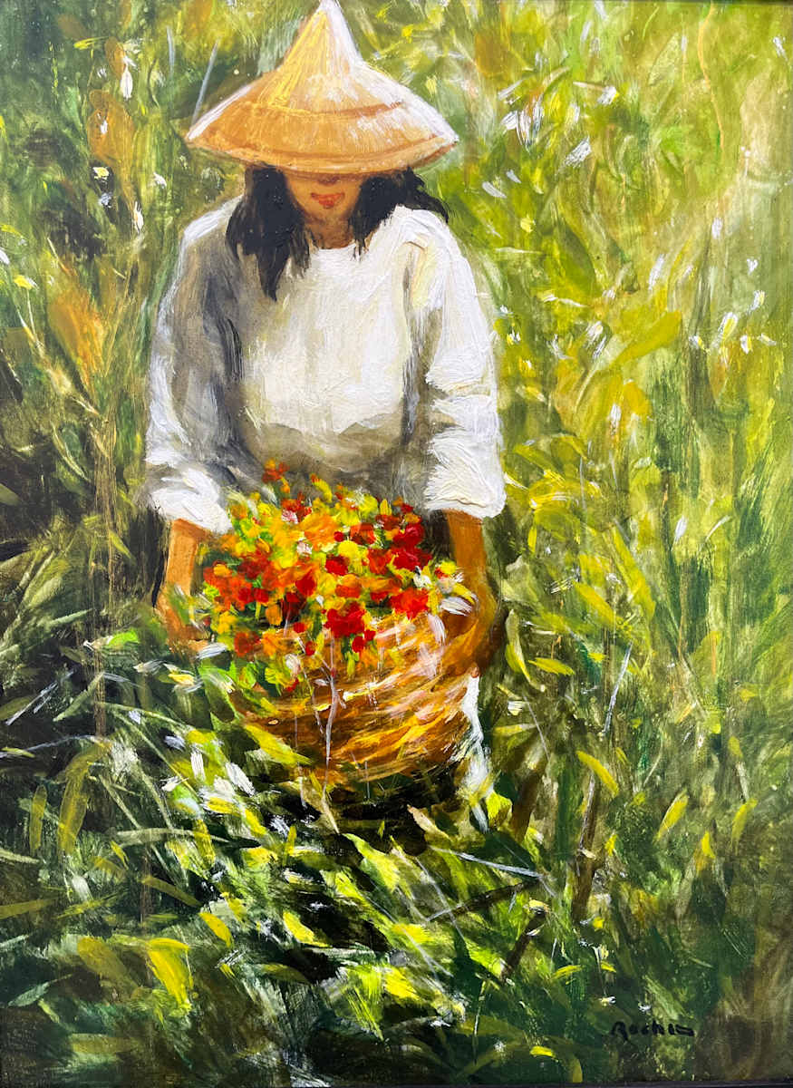 FLOWER GATHERER by Jun Rocha, Image 1.