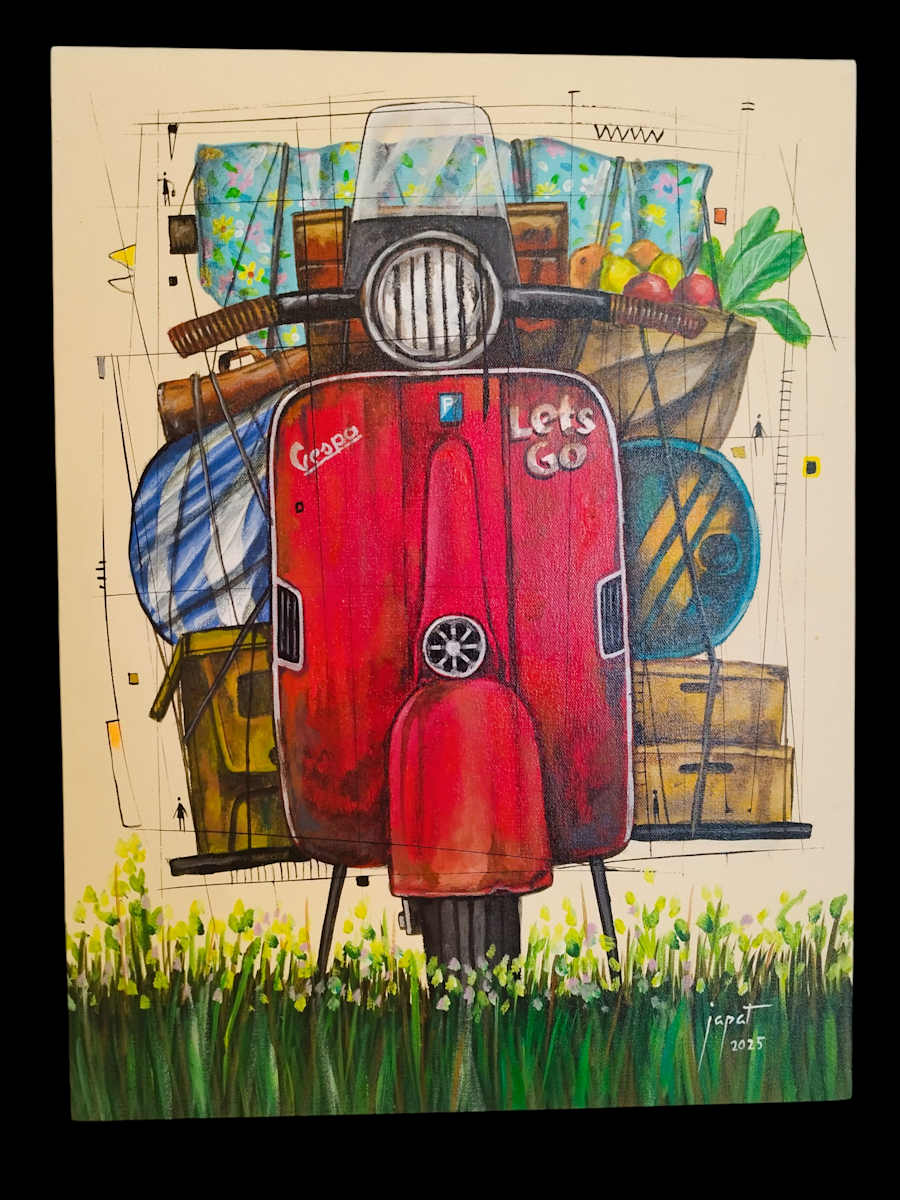 Vespa Cargo Red by Darwin "Japat" Guevarra, Image 1.