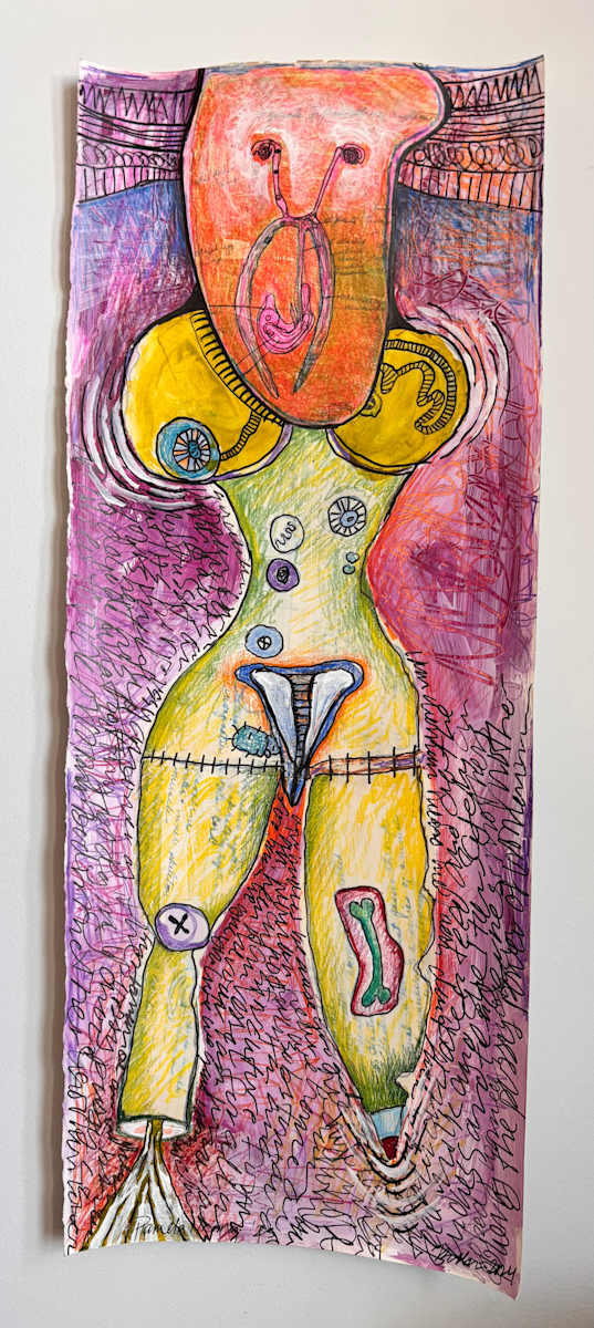 Material girl Drawing by Karen Ami, Image 1.
