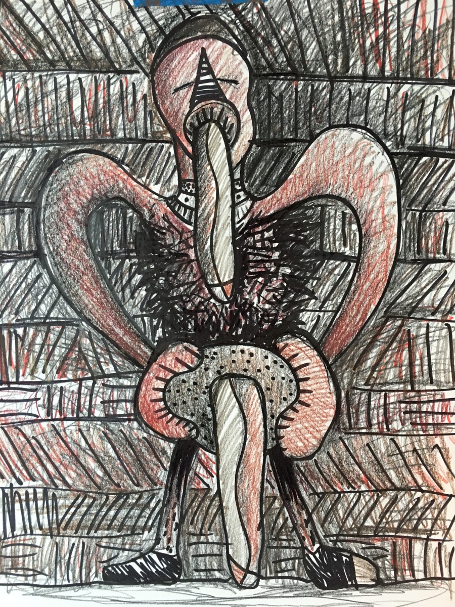 Mr. Magic in his Library by Karen Ami 