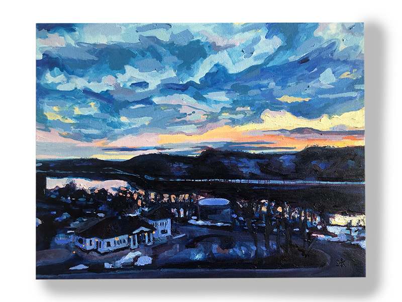 Evening Light on the Hudson by Erin Kerbert 