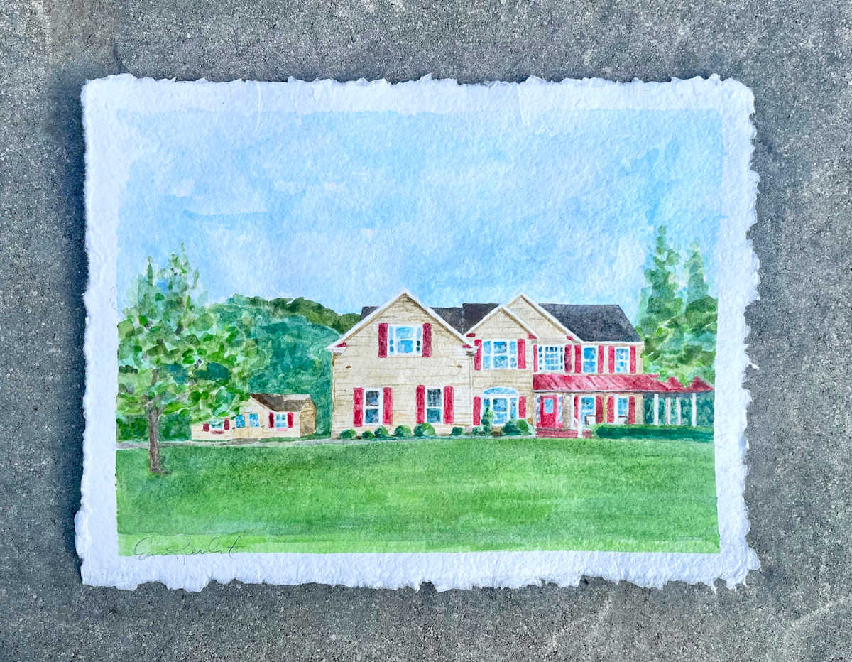 J&M House Portrait by Erin Kerbert 