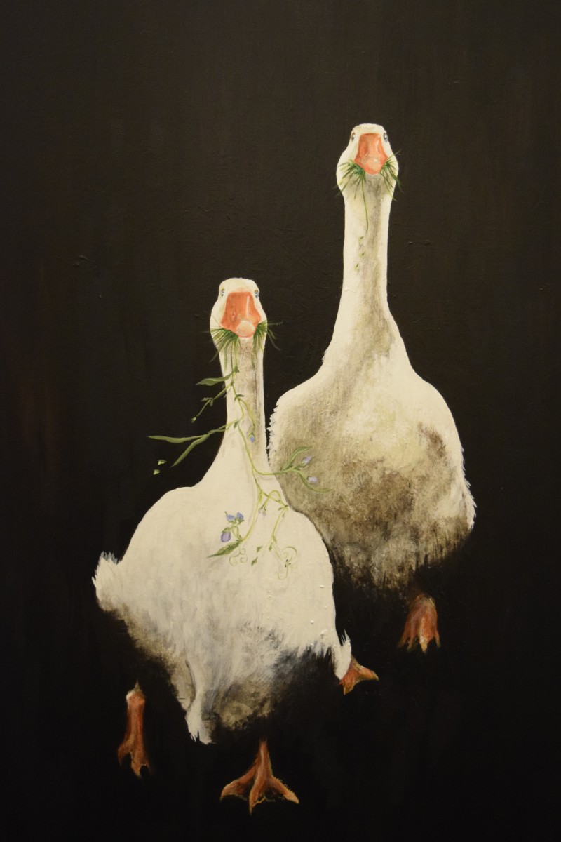 Geese Mate for Life, Phillip and Elizabeth by Ann A Blake 