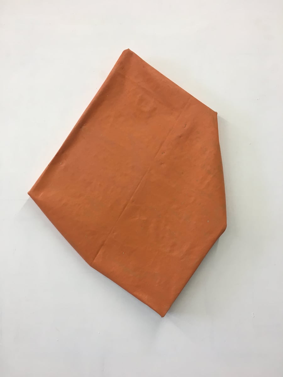 Folded-Over Painting (Orange/Gray) by Steve Riedell, Image 2.