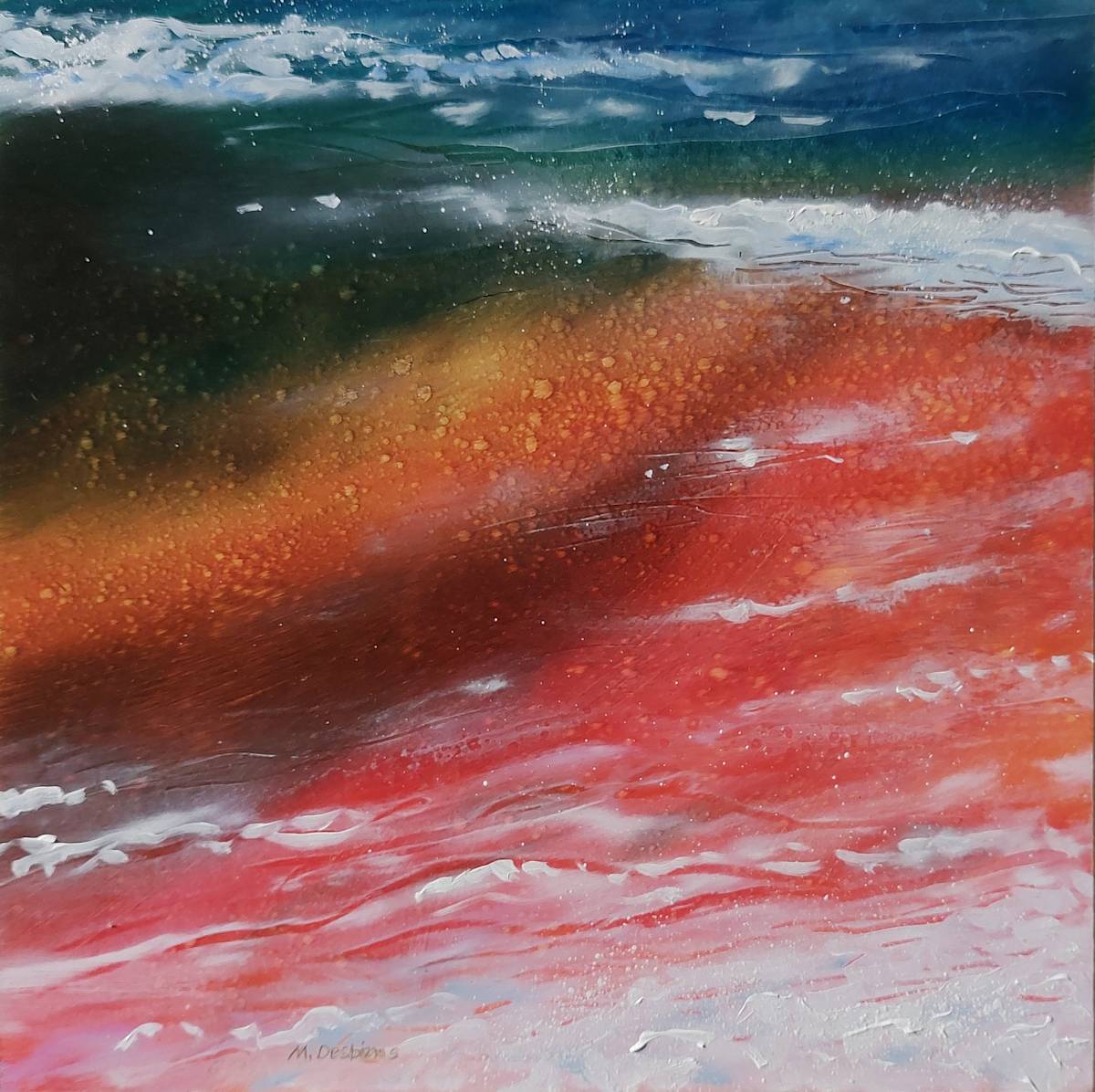 Natural Abstraction in Orange by Marcel Desbiens, Image 1.