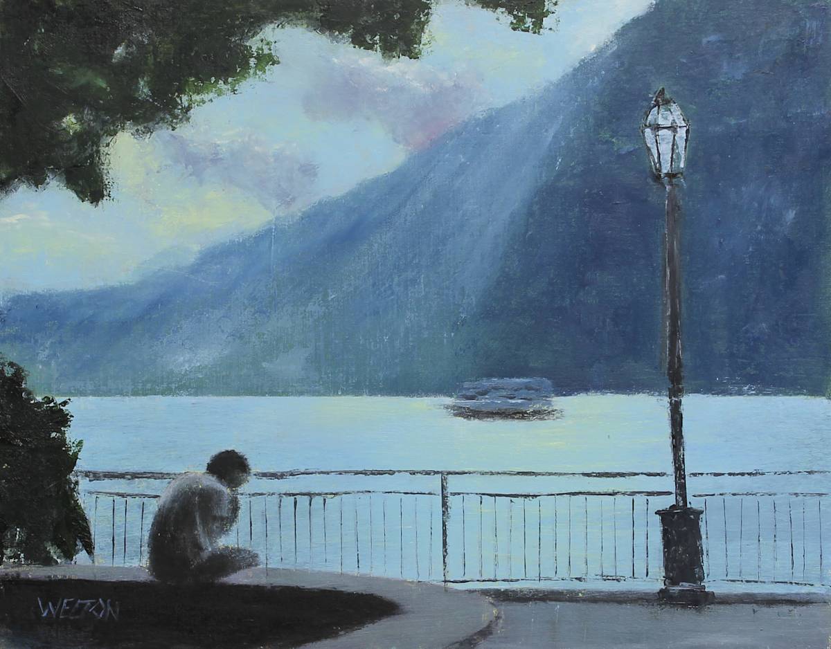 The Thinker by Wendy Welton  Image: Lake Como, Italy