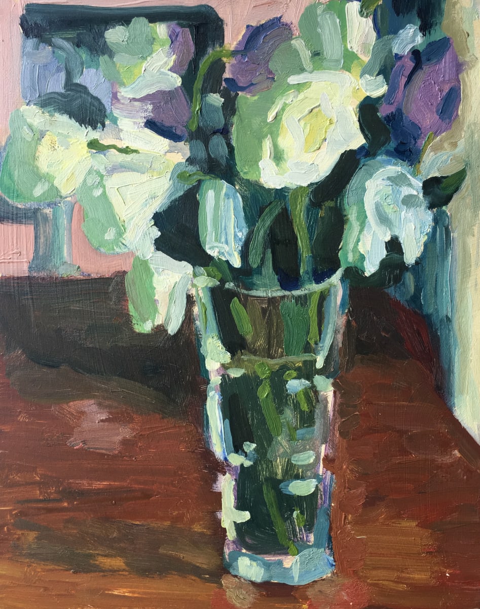 Peonies in Crystal Vase by Felice (Phil) Panagrosso, Image 1.