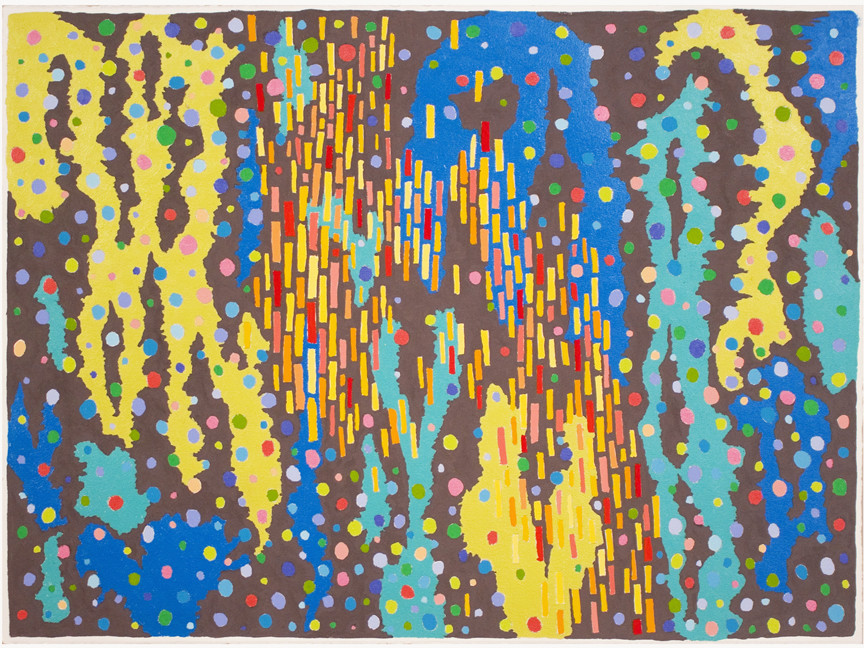 Oil on paper #1080 by Jean Louis Frenk 