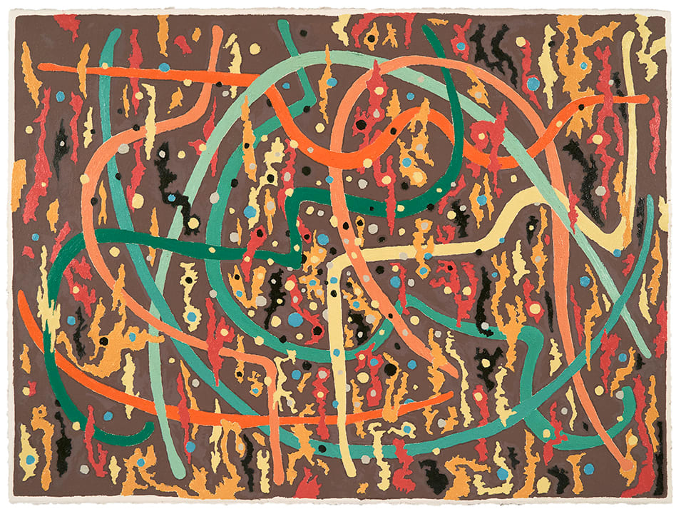 Oil on paper #1098 by Jean Louis Frenk 