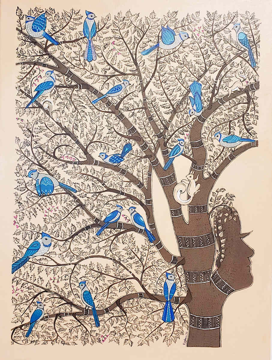 Me & Blue jay by Rajshree Jena  Image: Me & Blue jay