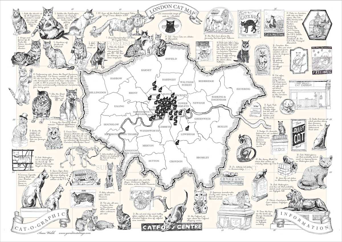 The London Cat Map by Anna Walsh, Image 1.