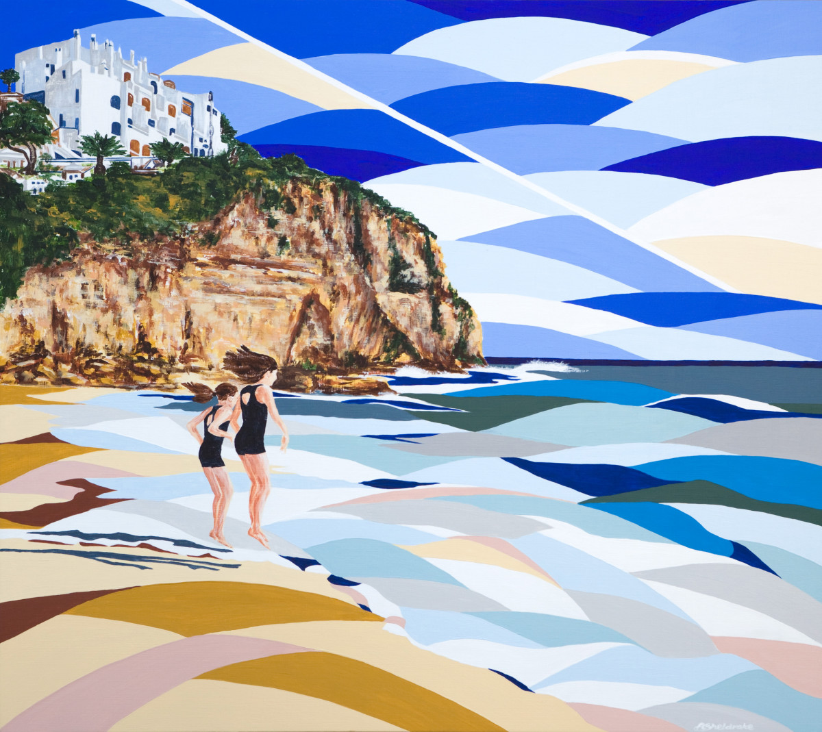 Girls on the Beach by Alyson Sheldrake 