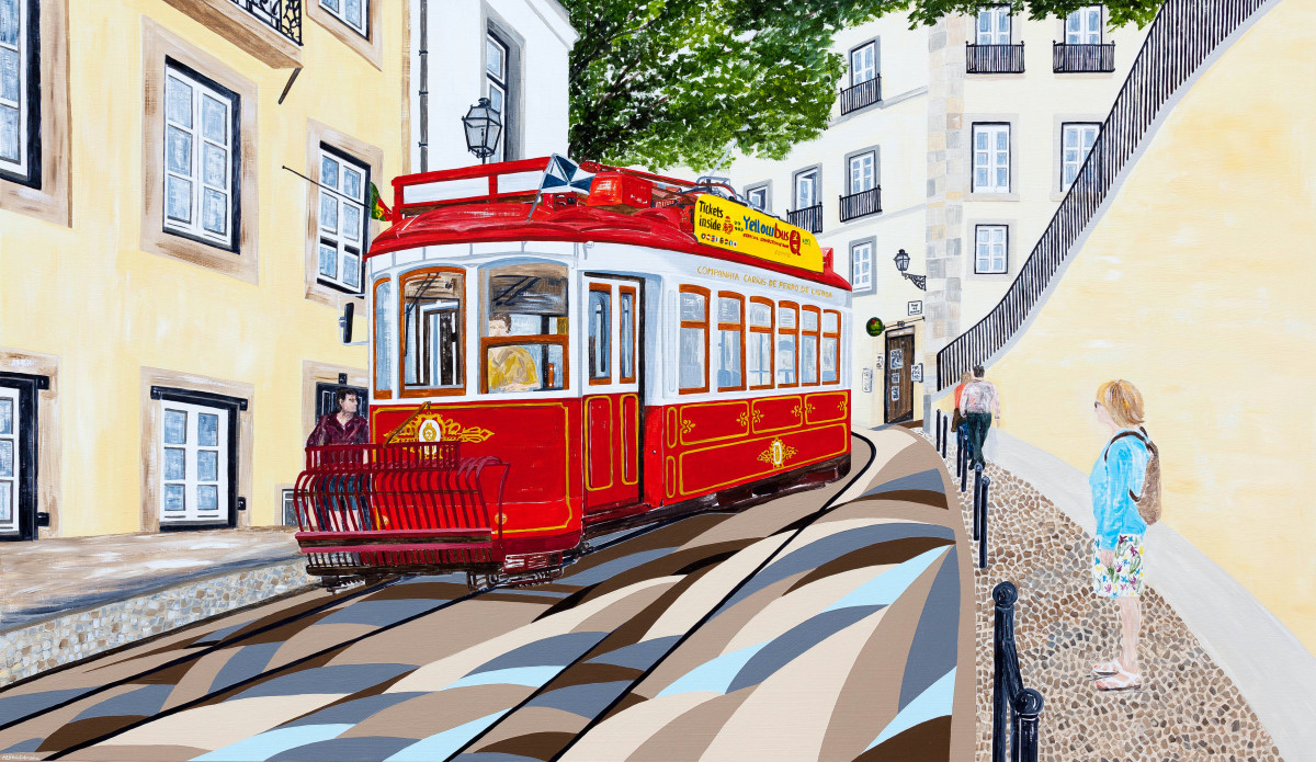 Lisbon Tram by Alyson Sheldrake 
