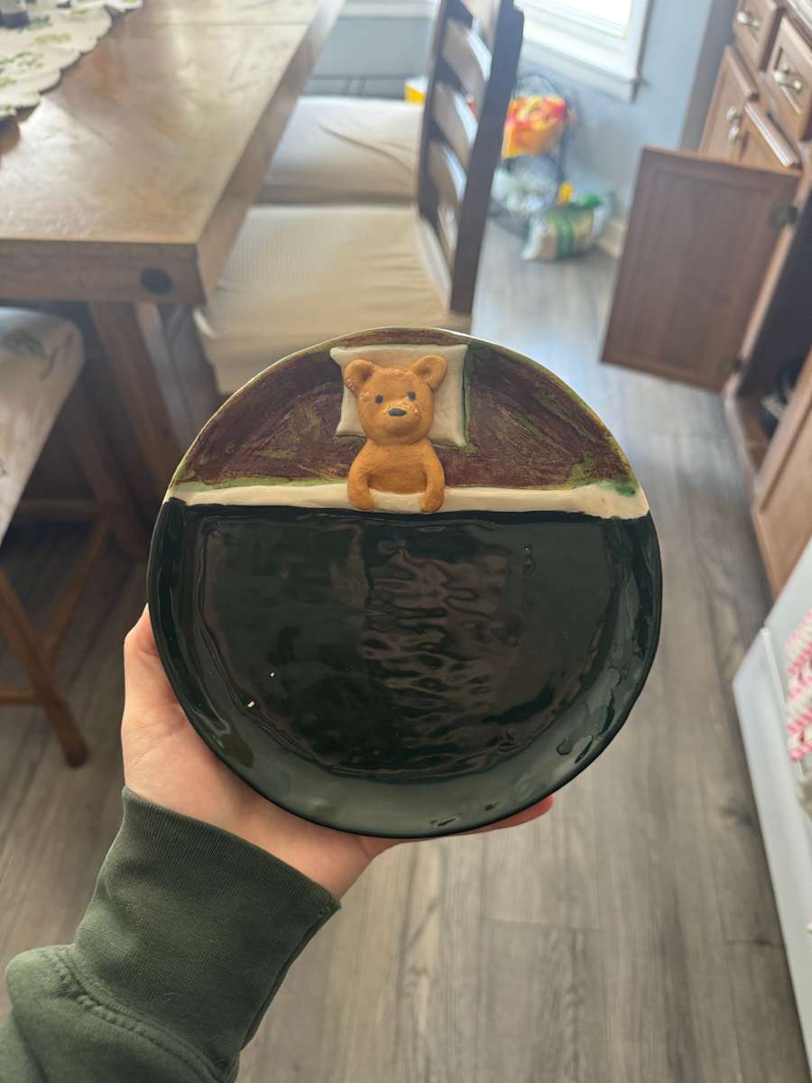 Sleepy Teddy Plate by Ashley Chesna, Image 7.