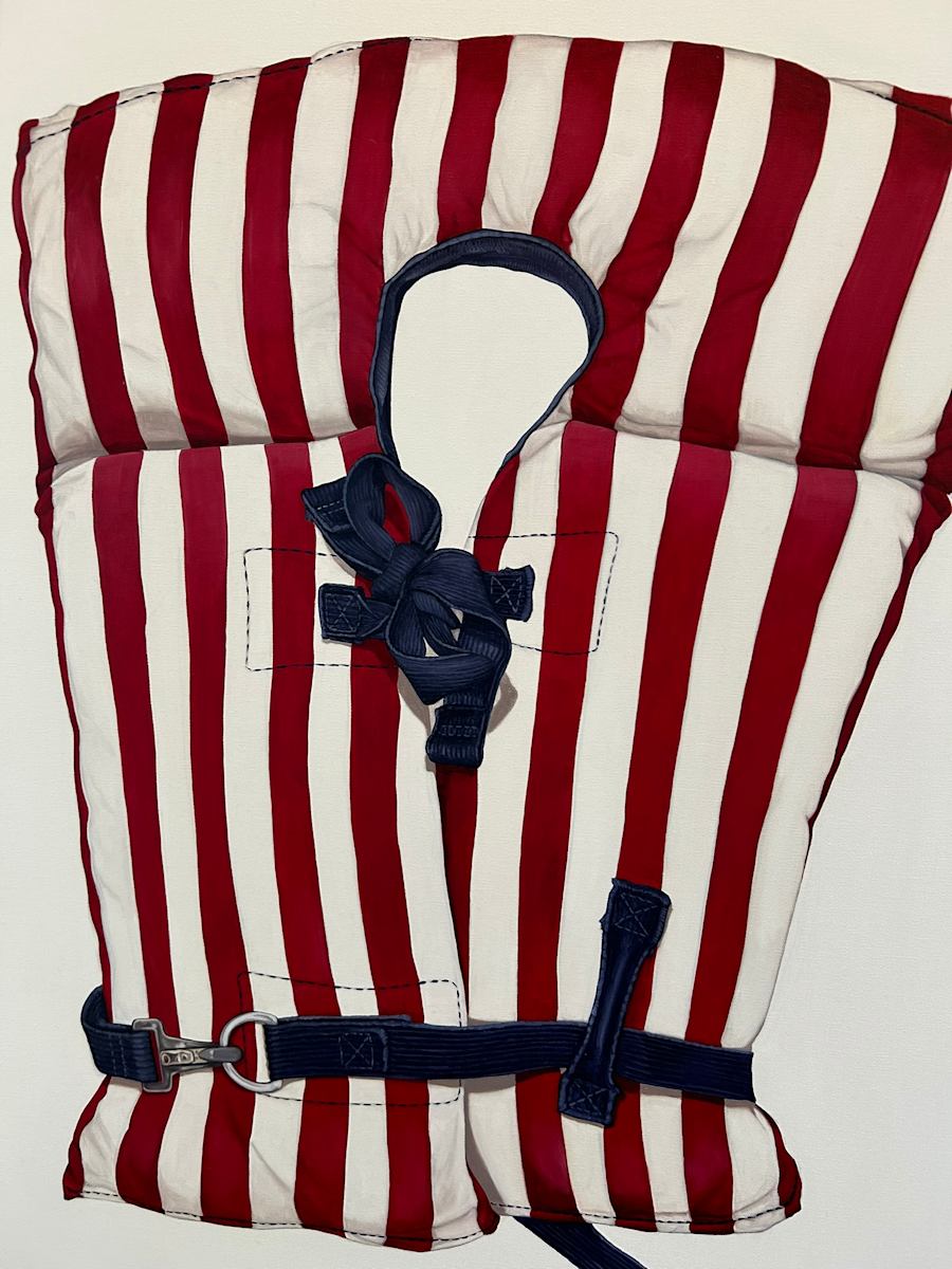 Red Striped Life Jacket by Kelly Jo Shows, Image 1.