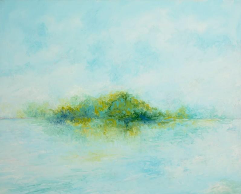 Dissolving Islands Blue by Candita Clayton Gallery, Image 1.