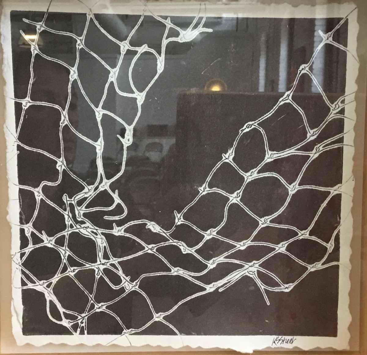 Wire Web #8 framed by Kristin Street 
