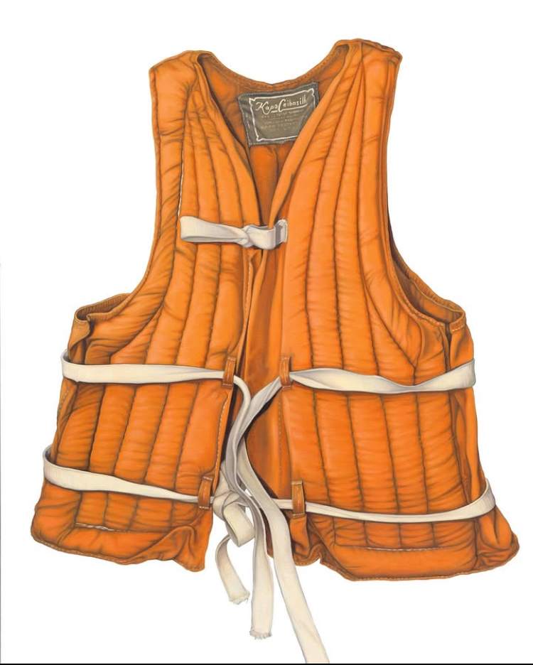 Limited Edition Print - Vintage Life Jacket by Kelly Jo Shows, Image 1.