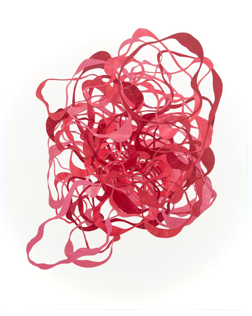 Red layered shapes by Barbara Owen, Image 2.