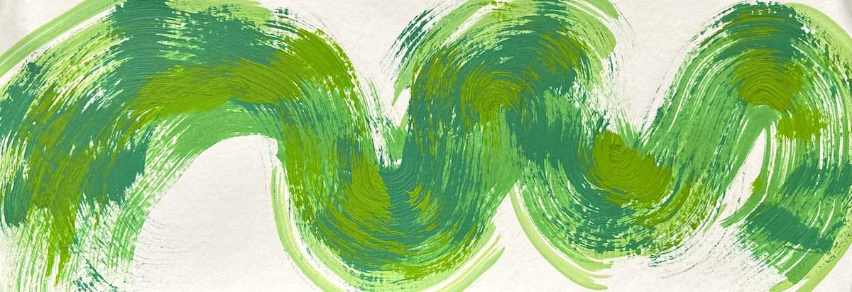 Swirls_Series_Green and White_03 by Diane Stratton , Image 2.