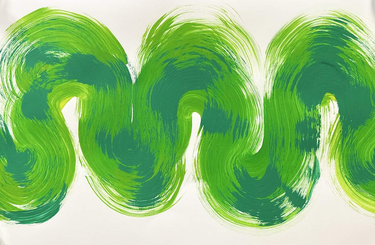 Swirls_Series_Green and Dark Green_04 by Diane Stratton , Image 2.