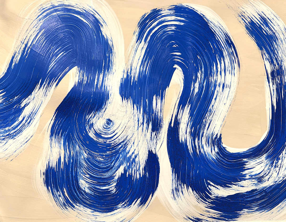 Swirls_Series_Blue and Cream_07 by Diane Stratton , Image 2.