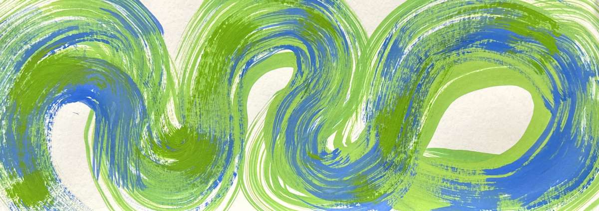 Swirls_Series_Blue and Green_08 by Diane Stratton , Image 2.