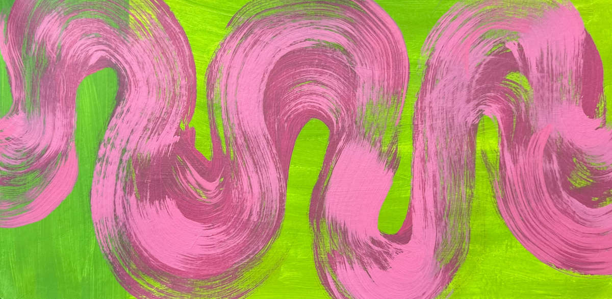 Swirls_Series_Pink and Green_11 by Diane Stratton , Image 2.